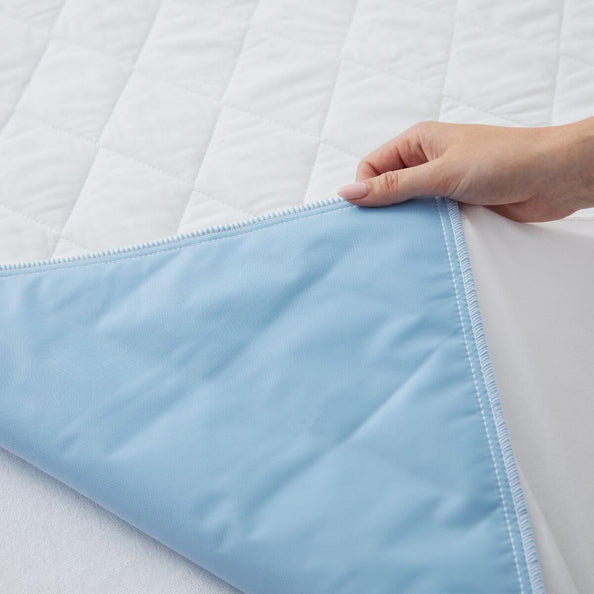 Essential Washable Waterproof Absorbent Bed Protector 132cm long with 60cm Tucks - Twin-Pack