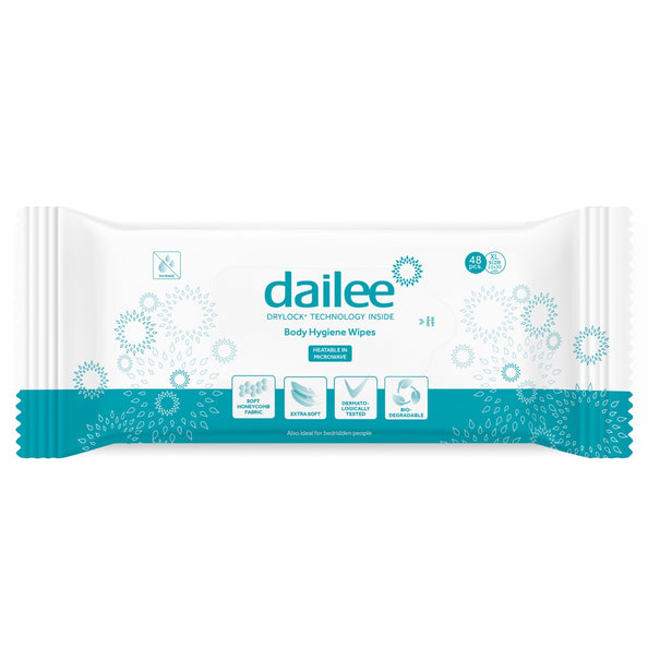 Dailee Body Hygiene Wipes - Microwavable