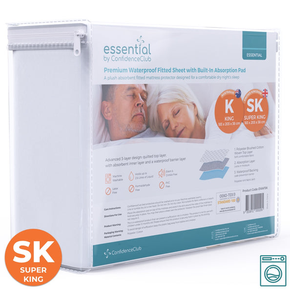 Essential Waterproof Fitted Sheet With Soft Absorbent Top Layer